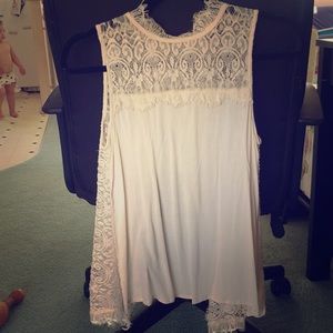 Flowy lace tank